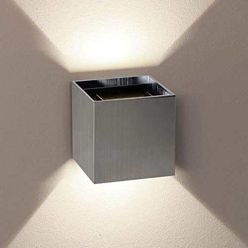 s.LUCE pro Ixa LED Aussenwandlampe mit zwei verstellbaren Winkel Edelstahl Wandlampe