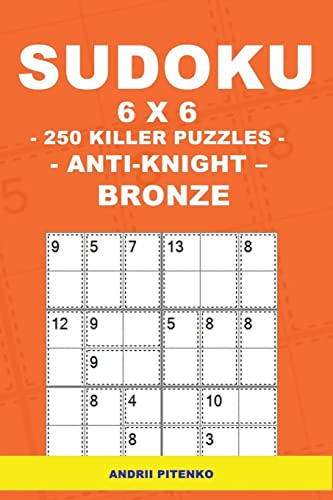 Sudoku 6 x 6 - 250 Killer Puzzles - Anti - Knight - Bronze: Excellent purchase for fans of Sudoku. (6 x 6 PITSTOP)