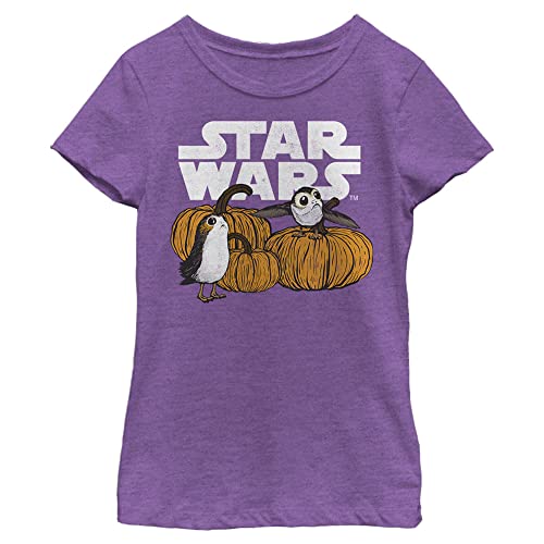 T-shirt Star Wars Porg fille manches courtes violet taille L Last Jedi