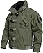 FGYYG Men's Military Jacket Outdoor Tactical Waterproof Jacket Army Jackets for Men with 9 Multi-Pockets Outwear Coat (Army Green,Large)