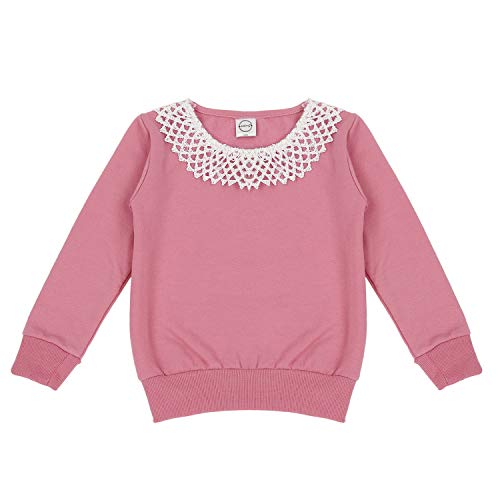 Image of Gubbarey Girl's Fleece Sweatshirt (SSG1040-1070 Pink 11-12 Years)