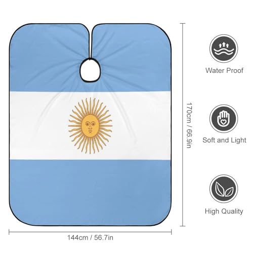 Avental de corte de cabelo da República Argentina, avental de barbeiro de salão, acessórios de corte
