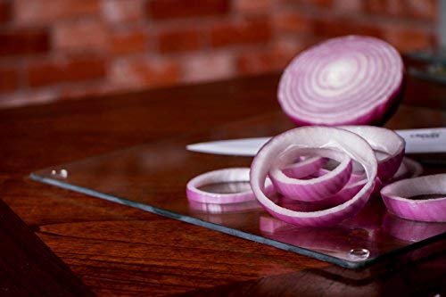 Striated 8 X 12 Inch Glass Cutting Board Set By Clever Chef - 4 Pack, Non-Slip, Shatter-Resistant, And Durable #TOP3