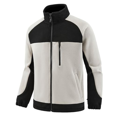 Polares para Hombre Montaña, Chaqueta de Invierno cálida de Forro Polar Rock Er para Hombre, Nueva Chaqueta Deportiva para Exteriores (Khaki, XL)