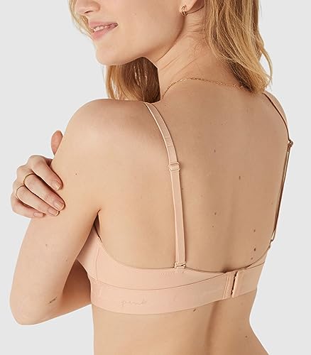 Victoria's Secret Pink Wear Everywhere Wireless T Shirt Bra, Lightly Lined, Smoothing, Bras for Women, Beige (36DD) - image 2