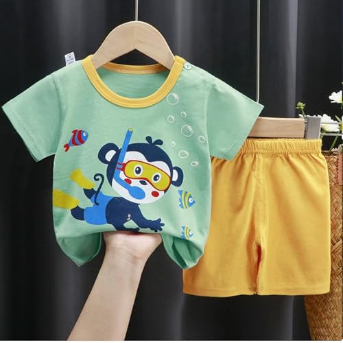 Image of Baby Toddler Boys 4 PCs T-shirts and Shorts Set Summer Clothes Outfit