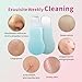 REVEX Silicone Nose Blackhead Remover Tool Set,Blackhead Scraper Tool,2Pcs Pore Cleaning Brush, Face Scrubber Skin Spatula, Pore Scrubber for Deep Cleansing,Face Exfoliator Scrubber for Women Men