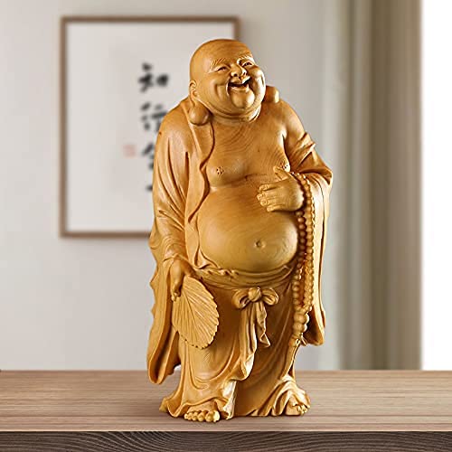 木彫仏教 Amazon.co.jp: ハッピーブッダブダイ12cm木の像ファン仏教弥勒僧