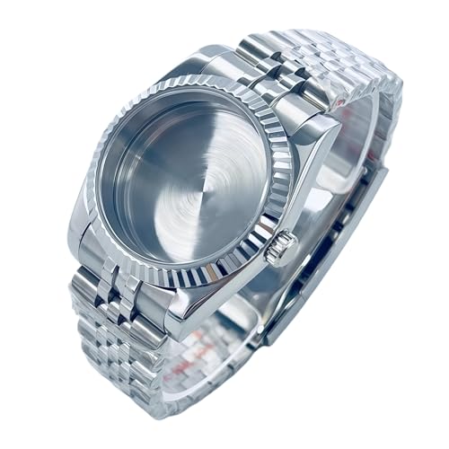 Kit boîtier montre en verre saphir et lunette cannelée pour style Datejust