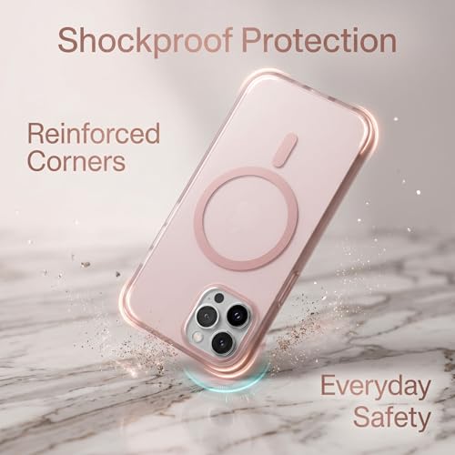 Image of amazon basics Luxury Paper Thin Case Cover for iPhone 15 Pro | Matte Finish | Compatible with magsafe | (Pink, iPhone 15 Pro)