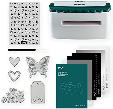 Pogi A5 Electronic Die Cutting Machine | Professional Die Cutter & Embosser Starter Bundle Kit | For Scrapbooking, Crafting & Card Making | Fast & Quiet, Multi
