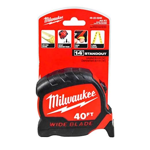 Milwaukee 48-22-0240 40 ft. x 1.3 in. Wide Blade Tape Measure (Single Pack)