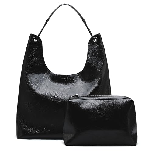 Image of NEWBELLA Hobo Purse, PU Leather Shoulder Bag, Tote Handbag for Work and Travel