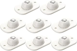 Cabilock 8pcs Small Castor Wheels Mini Wheels Cute DIY Mini Casters Adhesive Plastic Castor Stick on Castors for Plastic Storage Bins Container Wheel