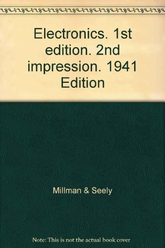 Electronics. 1st edition. 2nd impression. 1941 ... [German] B000SP4ONQ Book Cover