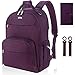 Voova Sac à Dos à Langer pour Bébé Sac à Couches Imperméable avec 2 Crochets de Poussette, 1Tapis à Langer,Grand Capacité Sac à Dos Conception,élégant et durable Voyage Sac de Bébé,Violet