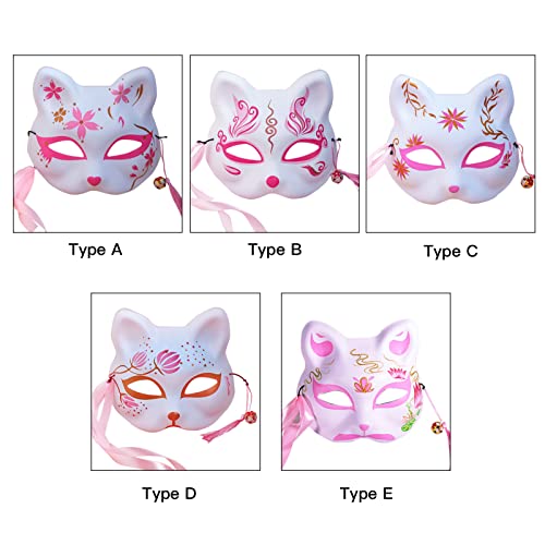 Kiboule Cherry Blossom Animal M-pedir para fantasia de Halloween Animal C-osplay Kabuki Half Face Bo