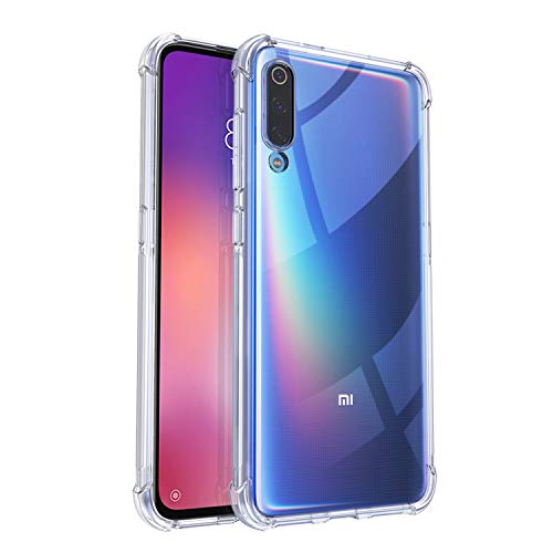 deconext Funda Mi 9,MI 9 Carcasa Plustectora Delgada y Transparente con Refuerzo en Las Esquinas Parachoques y Resistente a Arañazos TPU Flexible para Xiaomi Mi 9(2019) 6,39" Claro