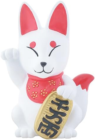 SUMMIT COLLECTION Japanese Folktale White Fox with Coin Kitsune Collectible Figurine