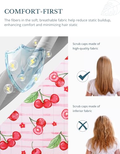 Image of Scrub Caps for Women with Buttons, Classic Surgical Caps