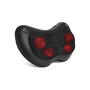 Shiatsu Massagegerät, Massagekissen für Nacken Schulter Rücken, Rückenmassagegerät mit rotierenden Massageköpfen mit…