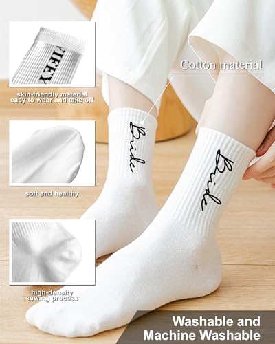 Bride and Groom Socks, Wedding Gifts for Couples, Mr and Mrs Gifts Crew Socks,Honeymoon Essentials2