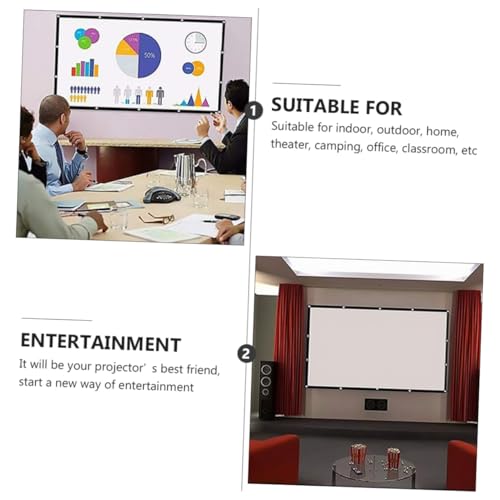 Écran de projection compact polyester pour bureau et vidéoprojecteur portable - 3