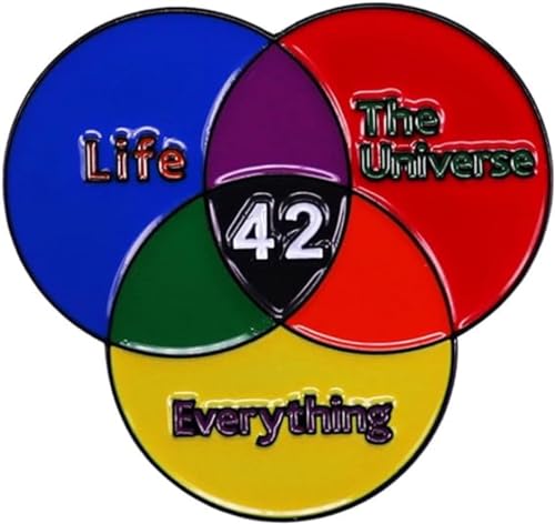 Image of Life Everything The Universe Enamel Pin Collar Pin Crossed Circle Backpack Brooch Jacket Hat Jewelry Accessory