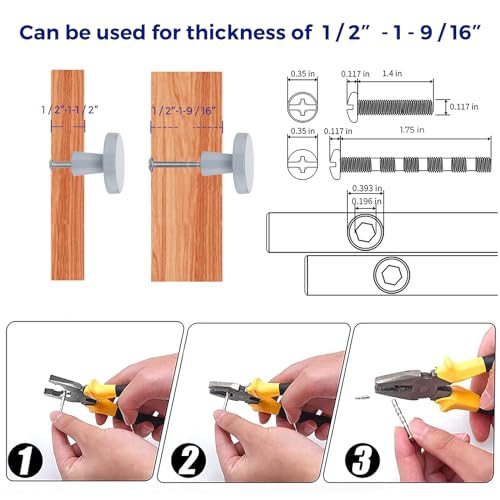 Image of Ravinte 30 Pack Drawer Pulls 1-1 /4 Inch Kitchen Cabinet Knobs Solid Round Dresser Drawer Knobs Grey Dresser Knobs Drawer Knobs Simple Cabinet Hardware for Cupboard Drawer Pulls