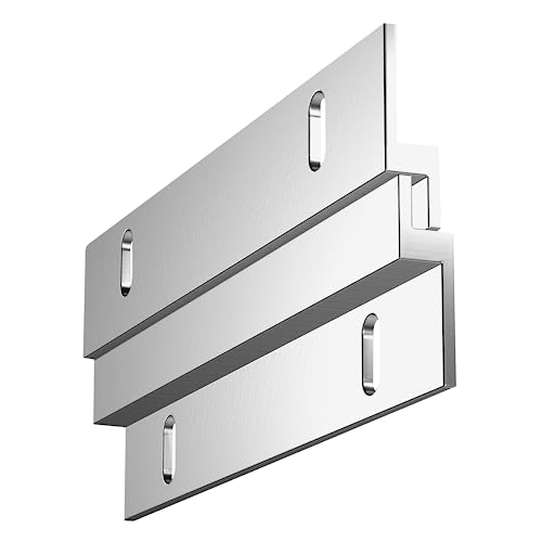 Image of PHS French Cleat Hanger, 6 in, Holds 50 lb, 50 Pairs | Aluminum z clips, mirror hanging hardware, mounting brackets for cabinets, frames & whiteboards