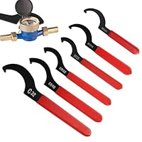 Trendecor 6 Stück C Hakenschlüssel Set, Verstellbarer Hakenschlüssel für Graviermaschinen mit Rutschfestem Griff gewindefahrwerk Anziehen oder Lösen von Nuss zum Anziehen oder Lösen von Nuss