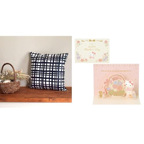 �y��̓��Z�b�g�i�z�N�b�V�����J�o�[ 2���Z�b�g (45cm×45cm) ���~�l�[�g�^�C�v �C���f�B�S�`�F�b�N W3502510 +�T�����I ���b�Z�[�W�J�[�h �n���[�L�e�B��̓��Ԃ���