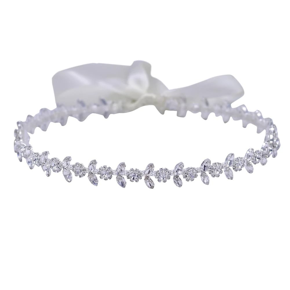 Cinturón de novia fino para vestido de novia, cinta plateada para vestidos de novia