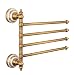 Rétro Towel Hanging Towel Rod 180 ° Free Rotation 4 Bar Montage Mural Laiton Antique Porcelaine Bleu et Blanc Porte-Serviettes Salle de Bain Accessoires,Antiquetowelbar,fourRod