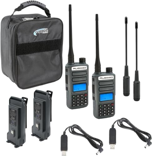 Rugged Radios GMRS Adventure Pack Two Way Handheld Radio Walkie T...