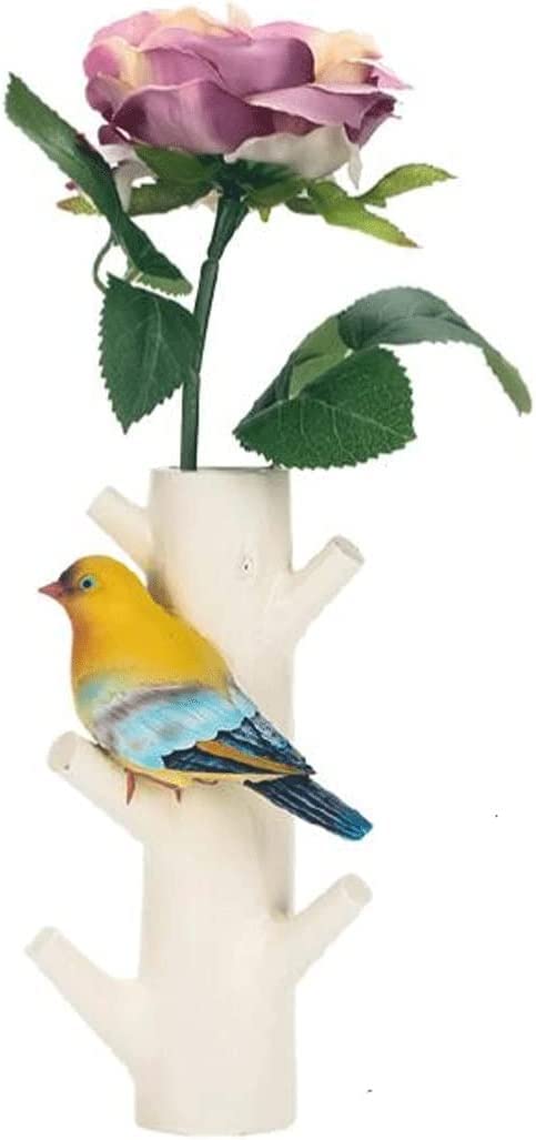JvFbjLF Coat Rack Unique Coat Rack With Artificial Flowers And Birds, Wall Hooks For Coats In The Hallway, Wall Decorative Coat Rack(A)