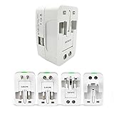 Homesen Tomada Inteligente All-In-One Universal World Wide Traveling AC Adapter Plug (AU/UK/US/EU) Carregador De Energia Internacional Conversor De Adaptador De Tomada De Energia USB Elétrico