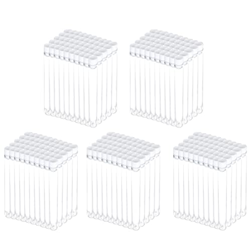 Merkunis 250 Pcs Test Tubes Clear Plastic Test Tubes with Caps 16 x 100 mm (10 ml) Test Lab Tubes for Scientific Experiments, Scientific Themed Party Supplies, Plant Propagation, Spice Seed