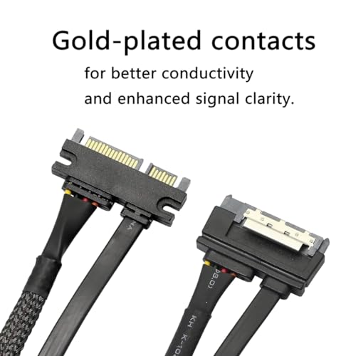 Cable Extensor Datos y Poder SATA 22 Pin Macho a Hembra 30 cm miniatura 3
