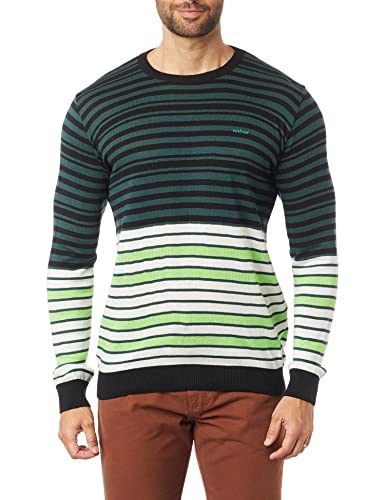 Suéter Tricô Colcci, masculino, Verde Acra/Preto/Off/Verde Flúor, M