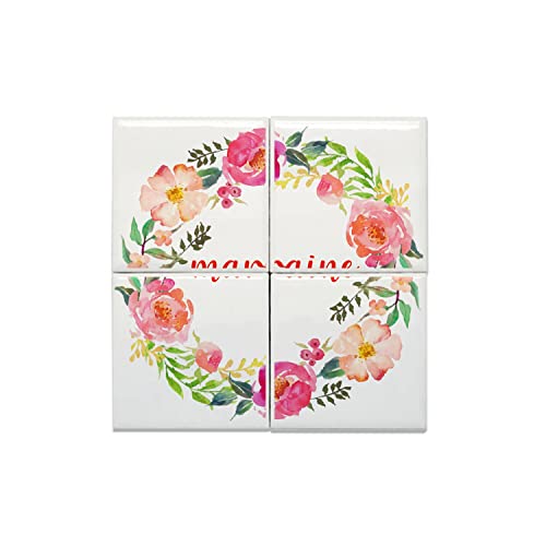 Carreaux céramique marraine aquarelle de 30,4x30,4 cm pour une décoration murale