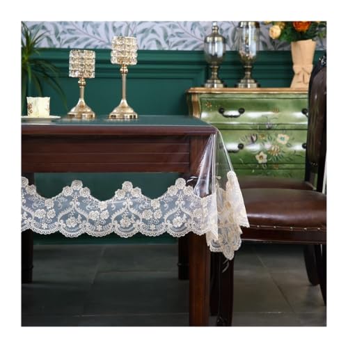 Nappe de protection rectangulaire transparente en PVC pour éviter les taches de table