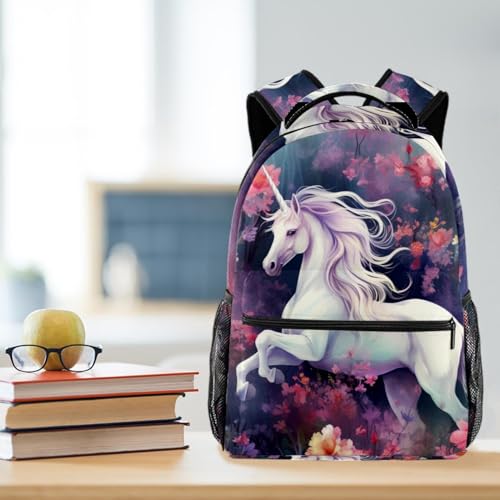 Sac à dos de voyage Licorne Campus multicolore pour école fille et garçon