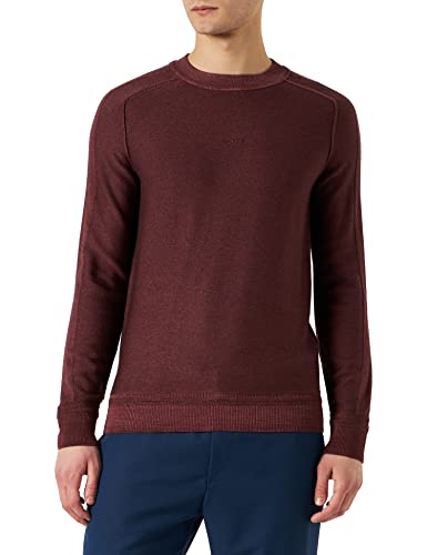 BOSS Men's Koblado Knitted_Sweater, Dark Red, M