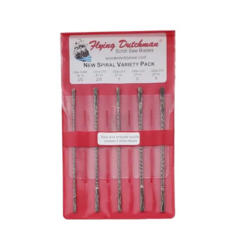 Product Image of the Flying Dutchman New Spiral Five Dozen Pinless Scroll Saw Blade Variety Pack