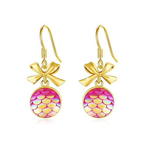 Boucles d'oreilles vague et coquillage en argent sterling, bijoux maritimes d'été