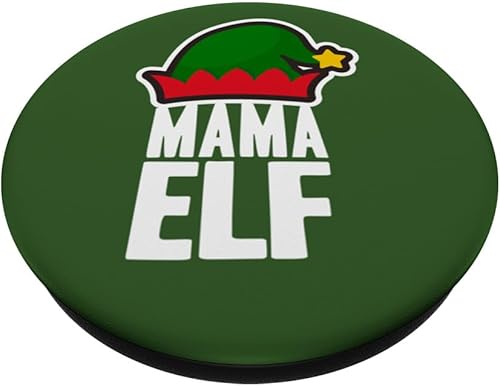 Miniatura 2 de Mama Elf Cute Mommy Elf Hat Christmas Holiday Costume PopSockets Standard PopGrip
