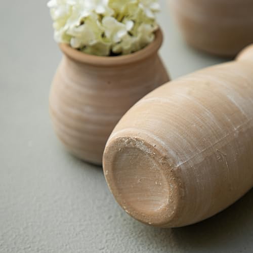 Cwlwgo JO-003-3 SET-1-PINK Ceramic Rustic Bud Vase Sets thumb #2