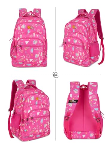 Image of Zilo Sweet Treats 34L School Backpack - Ice Cream & Candy Fun Edition for Kids (Girls & Boys)