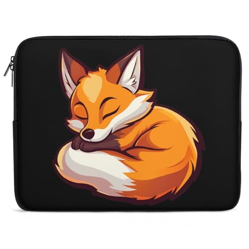 Housse Ordinateur Portable Imprimé Renard Endormi Pochette De Protection Laptop Sleeve Antichoc Étanche Ordinateur Portable Sacoche, pour Hommes, Ordinateur Portable, Netbook, 15In